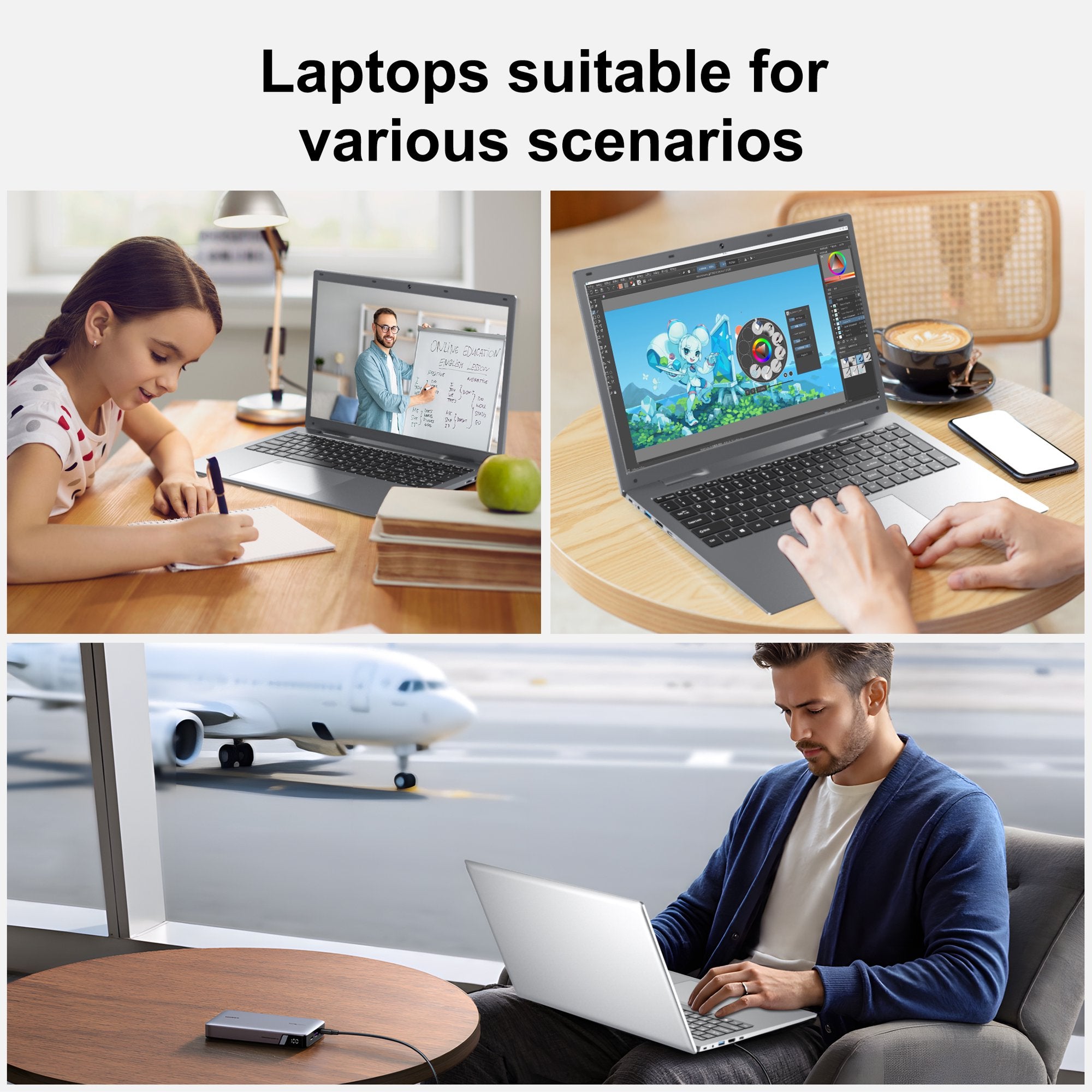 HPIKVAR 17.3" Windows 11 Laptop Computer, DDR4 16GB RAM 256GB SSD, Backlit KB, Mouse and Mouse Pad, Intel N4505 (up to 2.9GHz) with Office 2024, 1080P FHD Display for Business, Student
